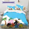 Barbapapa2 Pattern Bedding Quilt Set  Home Decoration  Gift (1 * duvet cover + 2 * pillowcase  without core)