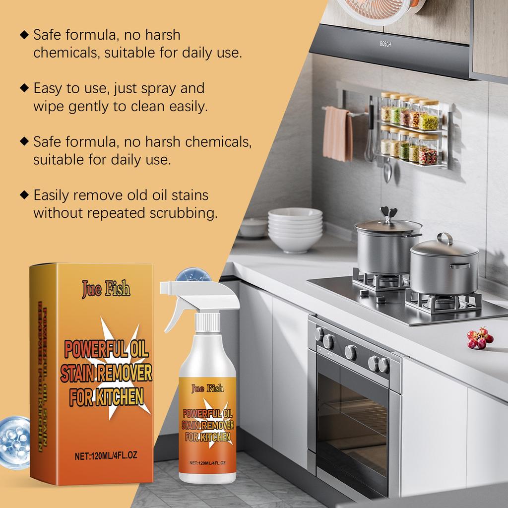 Juefish Kitchen Grease Remover Foaming Kitchen Hood Degreaser Stain Remover Kitchen Cleaner