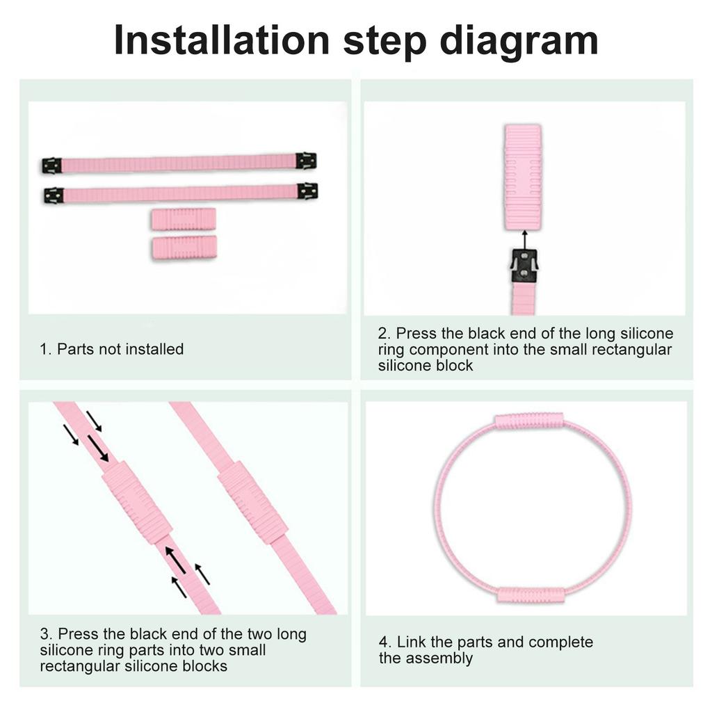 Pilates Ring, Silikonkreis mit Trainingsposter & Tragetasche, Pilates Ringkreis für Innenschenkel-Training, Yoga, Gewichtsverlust & Körperlich für Frauen