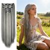 Women Clip-in Hair Extension Heat Resistant Fluffy Lightweight Invisible Natural Looking Thick Long Straight Synthetic Hairpiece