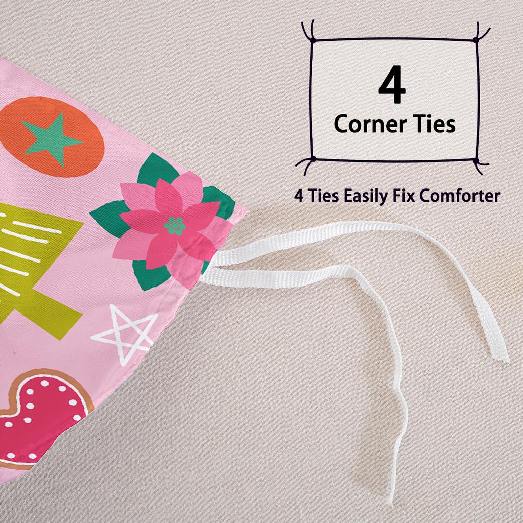 3pcs/set Christmas Reindeer Snowman Bedding Set Includes 1 Duvet Cover And 2 Pillowcases Soft And Skin-Friendly