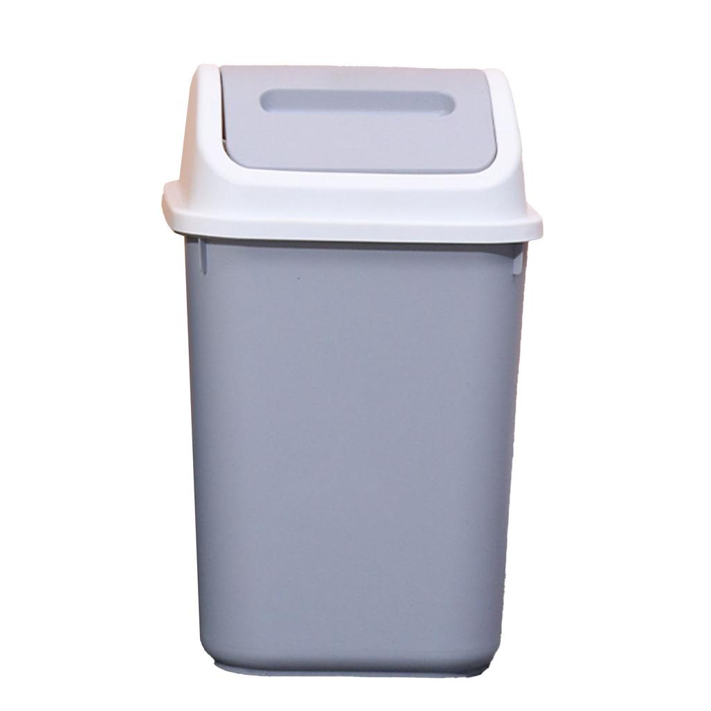 2pcs Swing Lid Waste Can Simple Style Decorative Practical Plastic 360 Degree Rotatable Lid Garbage Can
