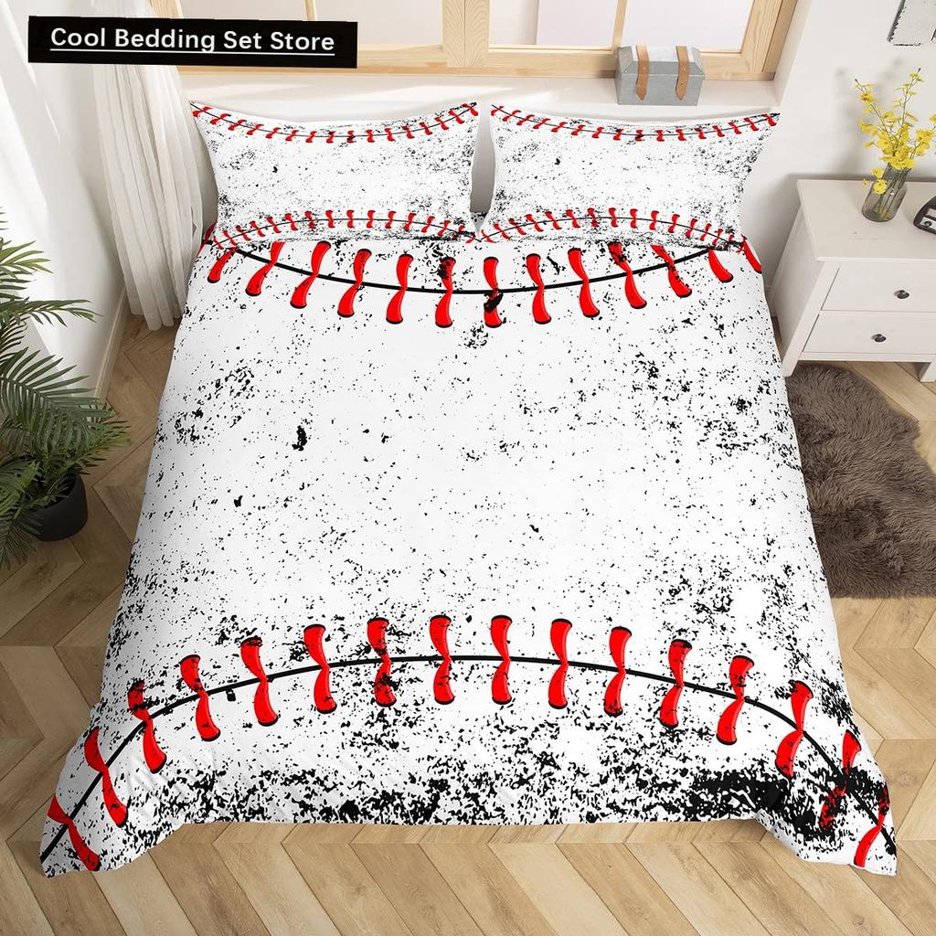 Comforter Baseball Game King Queen Ball Sports Theme Bedding Set Athlete Competitive Polyester Comforter