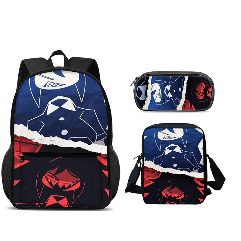 Fundamental Backpack Pen Bag Shoulder Bag 3pcs Set Versatile Large Capacity Boy and Girl School Birthday Best Gift