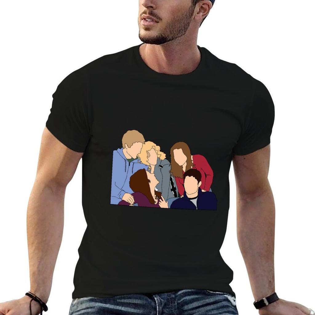 One Tree Hill Cast Group Graphic T-Shirt Casual Everyday Wear T-Shirt
