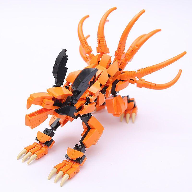 Classico Cartone Animato Naruto Anime Film Mini Figure Ninja Uzumaki Kurama Volpe a Nove Code Kit di Blocchi da Costruzione Modello Giocattoli per Bambini Regalo