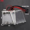 JCD 1pcs 3V 4.5V 6V AA Terminal Wire Transparent Battery Box with Cover Switch Male/Female Connector DIY Craft Model Accessories