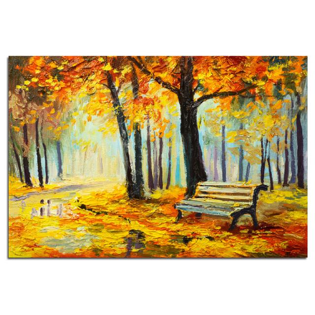 Canvas Oil Painting Art Posters And Prints Colorful Tree Plants Pictures Home Wall Paintings For Living Room Decoration No Frame