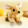 25CM Reindeer Plush Toy Soft Stuffed Animal Laying Down Pose Giraffe Plushies Birthday Xmas Gift for Kids