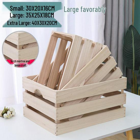 

Деревянная прямоугольная корзина с эффектом состаривания для демонстрации фруктов и овощей Small 30/20/16cm