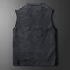 Velvet Thickened Photography Warm Vest for Men In Autumn and Winter, Middle-aged and Young Collarless Sleeveless Lamb Velvet Vest Jacket