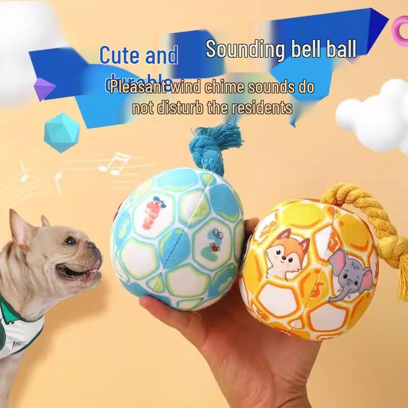 Squeaky Bite-Resistant Plush Ball Toy for Small Dogs