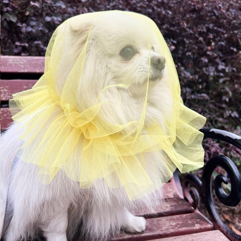 Copricapo Traspirante per Cani Maschera Protettiva per Animali Domestici Copricapo Confortevole Anti-Morso Copricapo Anti-Zanzare Prevenzione Mangiare Casuale