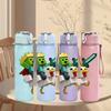 1PC Minecraft Duck Warrior Character 750ml Color Plastic Sports Water Bottle Leakproof Flip Straw Lid Suitable for Sports Office Home Use