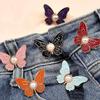Butterfly Jeans Button Adjustable Clips Waist Tightener Buckle Adjuster For Pants Skirt Retractable Button Pin