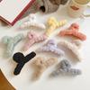 Hair Claw Plush Decor Strong Grip Back Head Hair Clip Women Large Shower Hair Clamp Hair Styling Tool