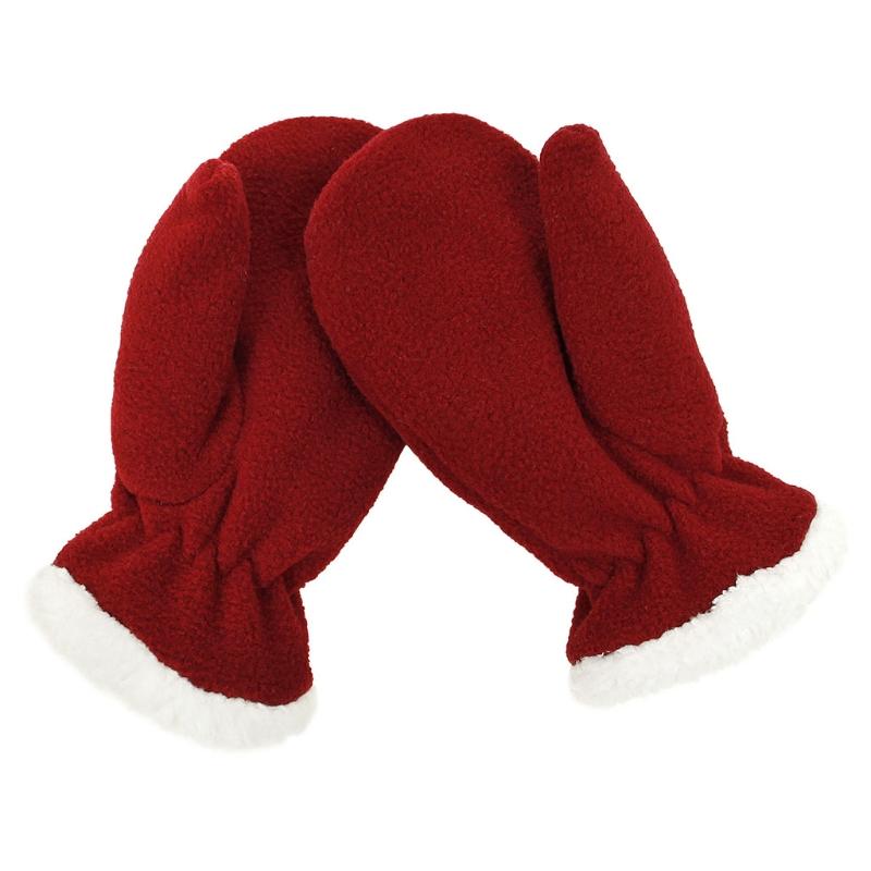 Solid Color Gloves Warm Full Finger Mitten Simple Winter Outdoor Gloves Fuzzy Plush Gloves for Boys Girls Multi Size