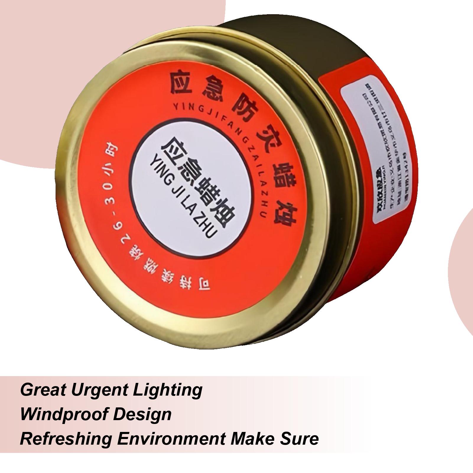 Emergency Disaster Prevention Candles Long Burning Candles Unscented Windproof Tea Light Glow Candles For Hiking Camping China Mainland