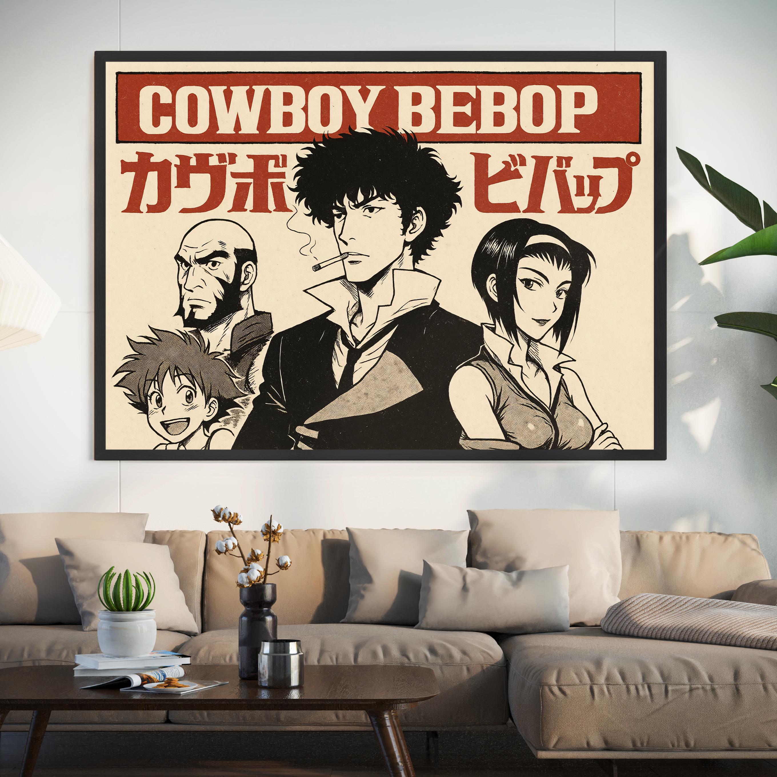 Cowboy Bebop Retro Poster  Retro Anime Poster  Faye Valentine Print  Anime Classic for Your Wall  Canvas Wall Decor 74x94cm(29x37in)