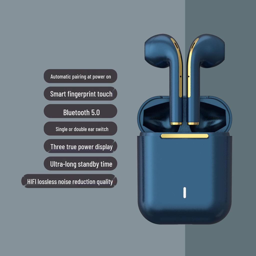 J18 TWS Noise-Cancelling Wireless Bluetooth In-Ear Sports Earphones