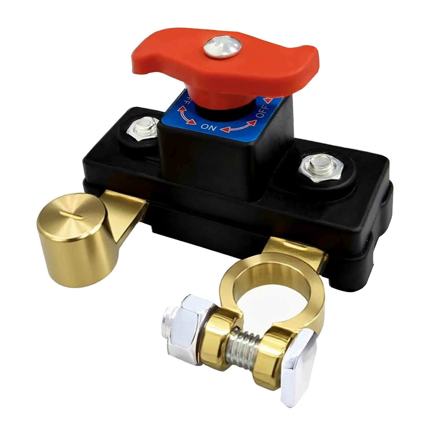 

2Pcs Battery Disconnect Switch 12 Volt 24 Volt, High Conductivity Battery Cut Off Switch, Pure Copper Manual Rotary Battery Shut Off Switch for Car 1