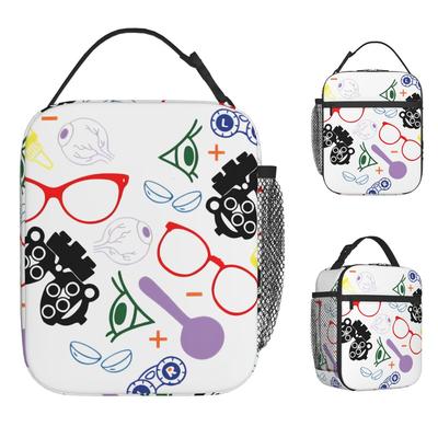 Eye Exam Lunch Bag For Adult Custom Lunch Box Kawaii Travel Cooler Bag Portable Zipper Waterproof Tote Food Bags