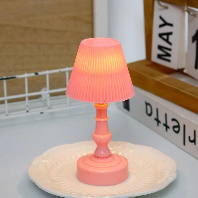 Pleated Shellflower Bud Button Battery LED Table Lamps Desk Night For Bedroom Dining Night Light Simple Modern Decoration