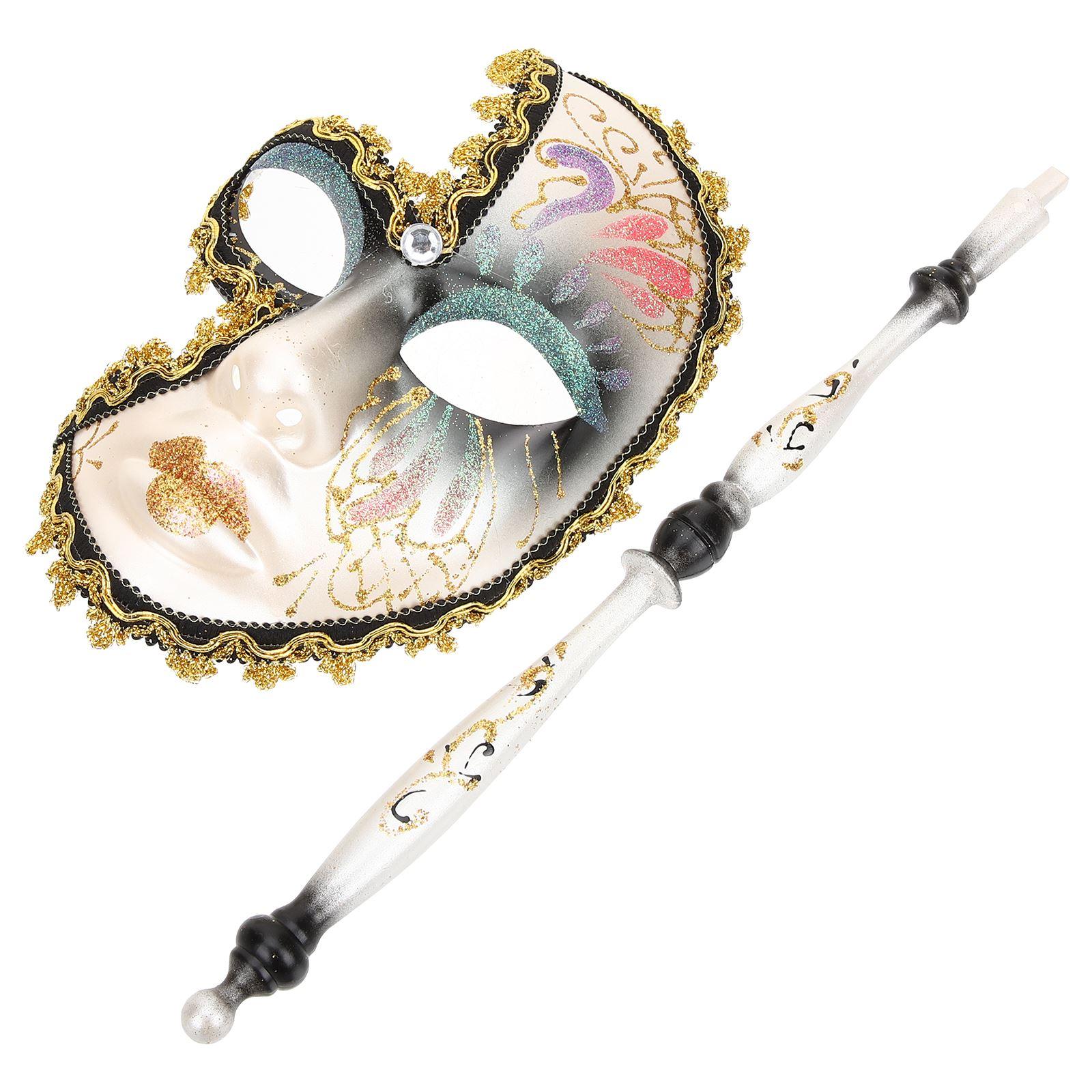 

Venetian Hand Mask Halloweenmask Masquerade for Women with Stick Handheld Masquarade Mardi Gras Accessories Prop Halloweenmasks фіолетовий