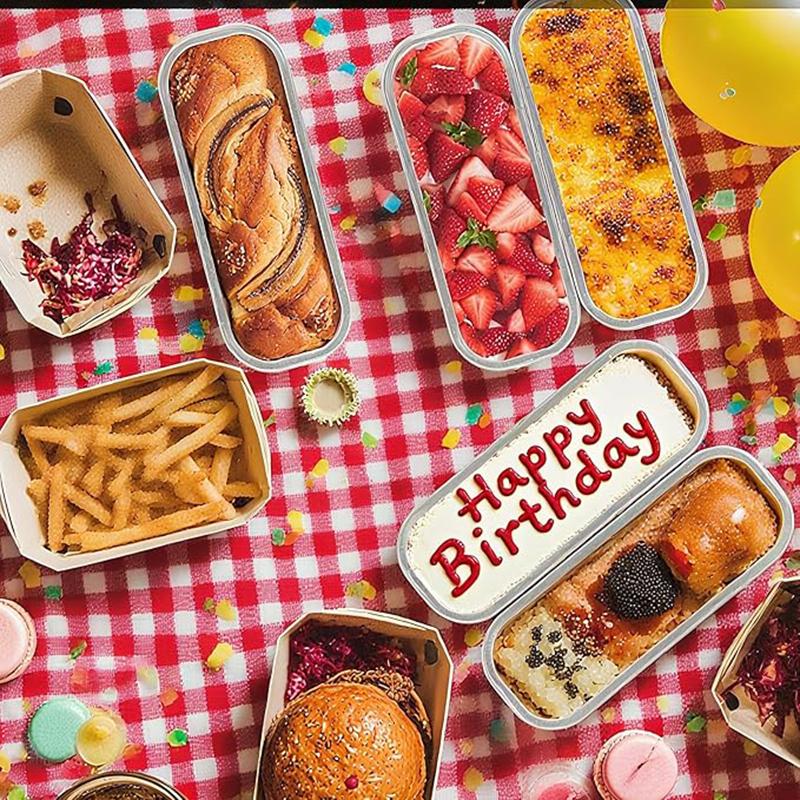 Mini Loaf Pans Rectangle Aluminum Foil Baking Pan Mini Bread Container Heat-Resistant Cake Pans Bread Containers Muffin Tins