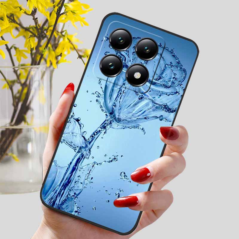 For Xiaomi 14T / 14T Pro Case Fashion Black TPU Marble Painted Cover for Xiaomi 14T Pro Shockproof Shell Capa Silicon Bag 6.67''