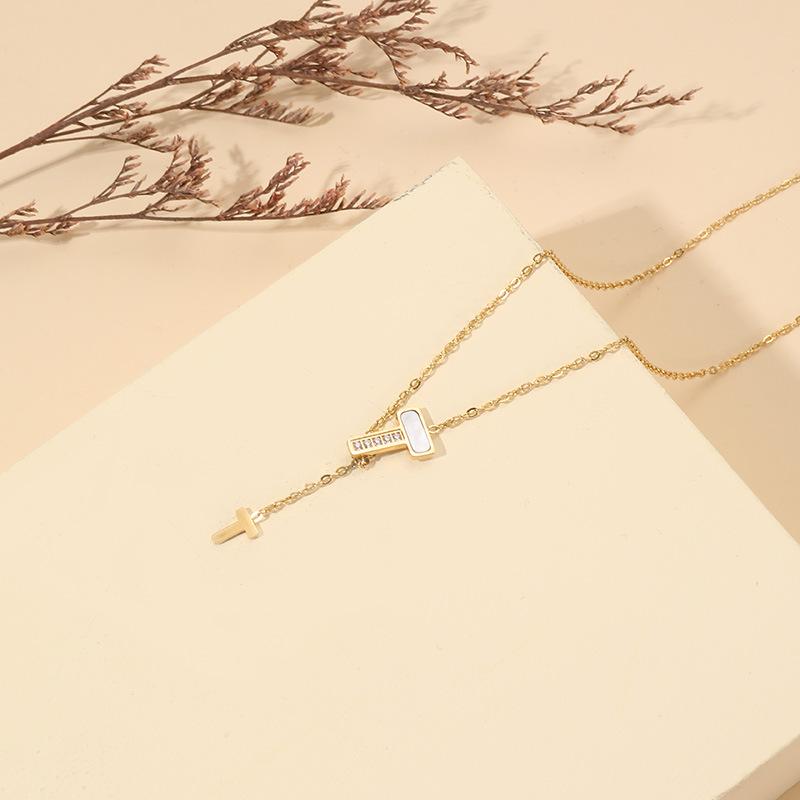 

Ожерелье Baibei T с буквами, женская индивидуальность, хип-хоп, нишевый дизайн, цепочка на ключицу