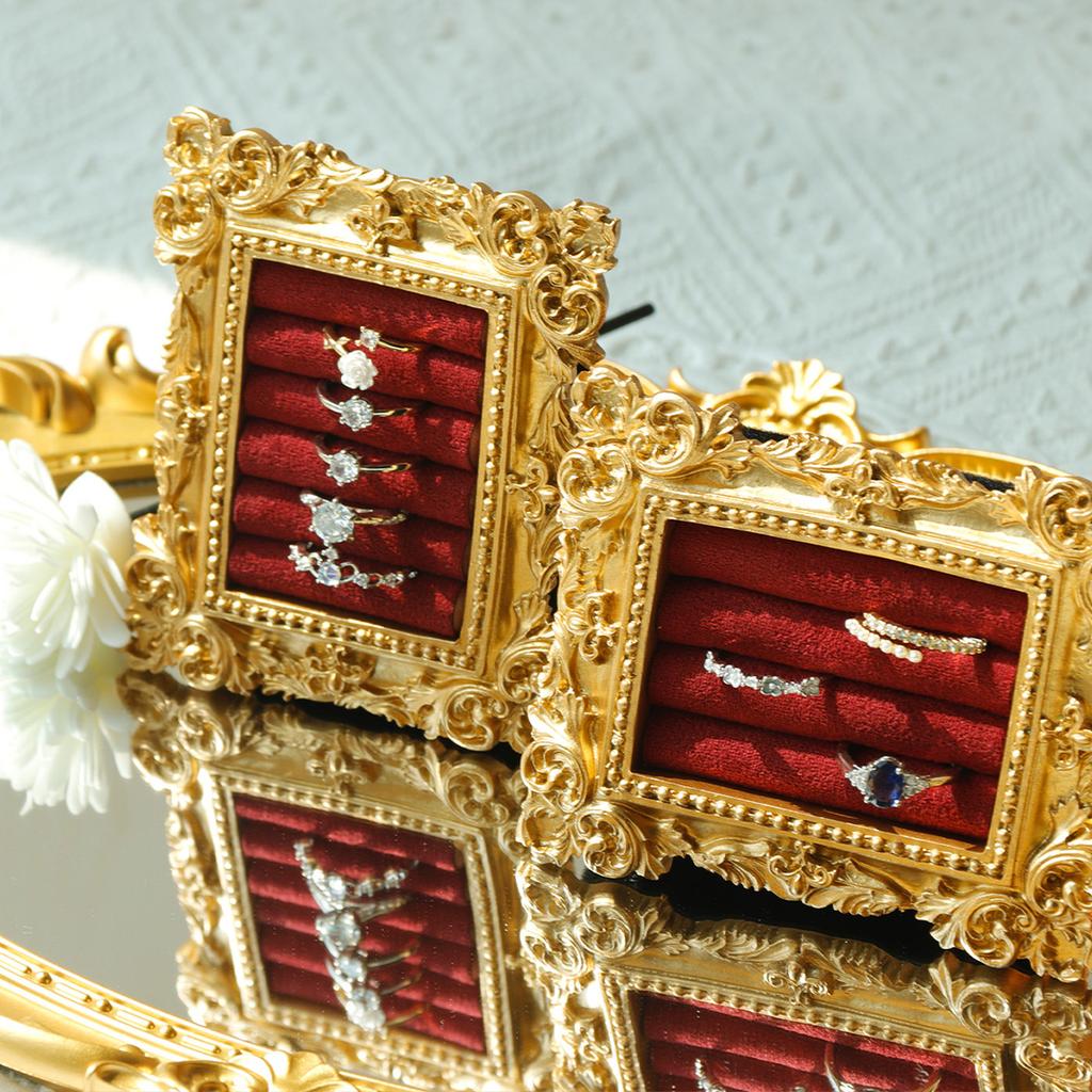 Jewelry Display Stand Vintage Photo Frame Ring Tray Jewelry Store Storage Booth Display Photography Display Item Prop