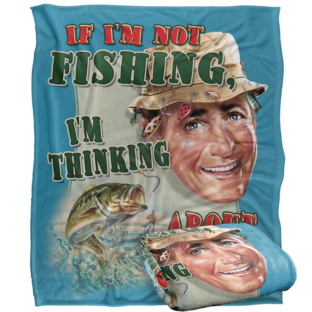 JQ Licensing Thinking About Fishing Silky Supersoft Blanket