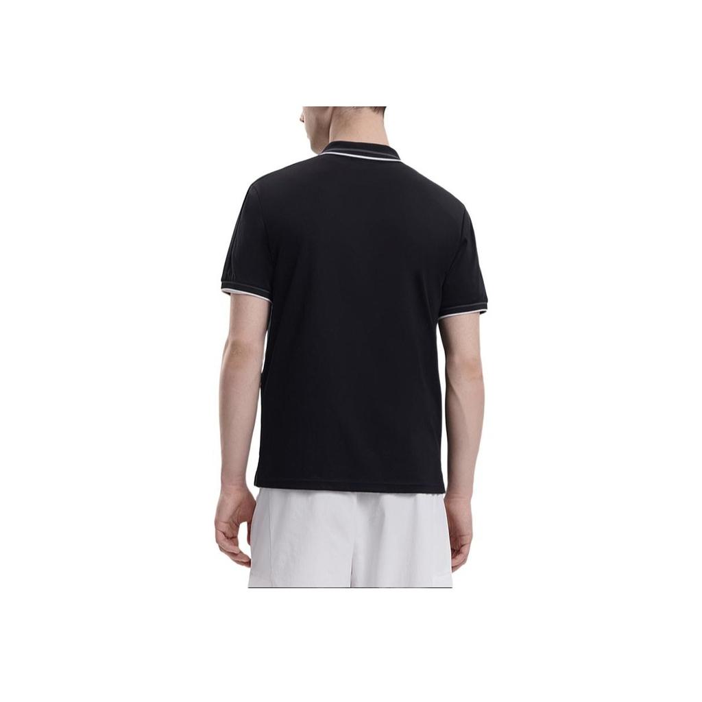 Fila 2023 New Summer Fashion Versatile Knitted Short Sleeve Polo Shirt Men Polo Shirts Black F11M338108F-BK