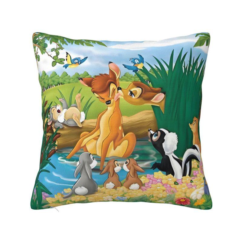 Custom Disney Film Bambi Cartoon Luxury Pillow Cover Living Room Decoration Anime Deer Cute Car Cushion