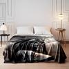 Gothic Skeleton Queen in Dark Forest Design Flannel blanket for bedroom, living room, sofa, and nap sofas.