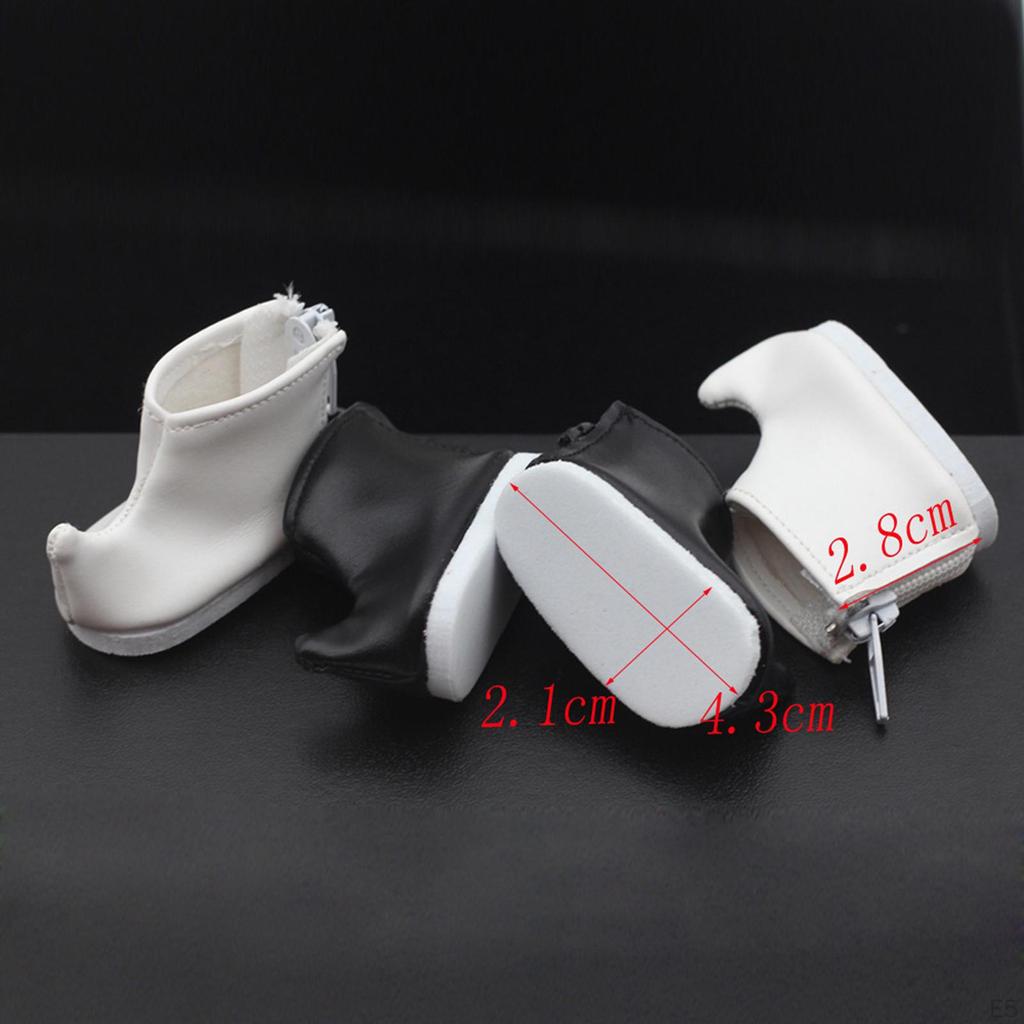 2Pcs Fashion Doll Shoes Miniature Costume Accessories Dolls Boots for 1/6