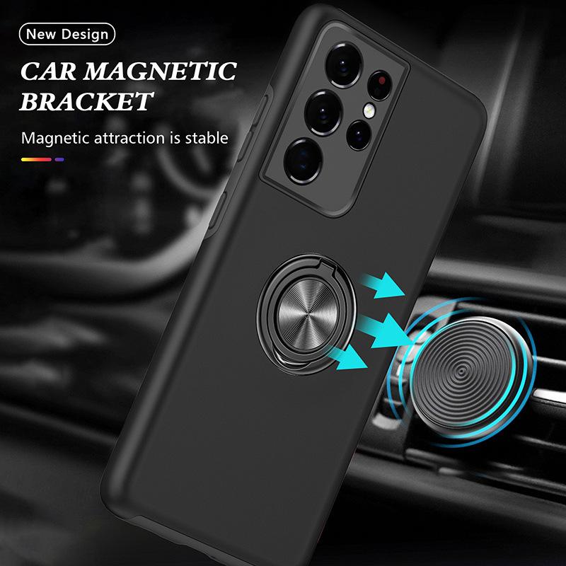 Suitable for Samsung S25 Ultra Magnetic Suction Bracket Anti Fall Mobile Phone Case A53 Hidden God Ring Protection Case