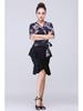 Women's Latin Dance Practice Skirt - Adult Ruffle Hem Performance Wear