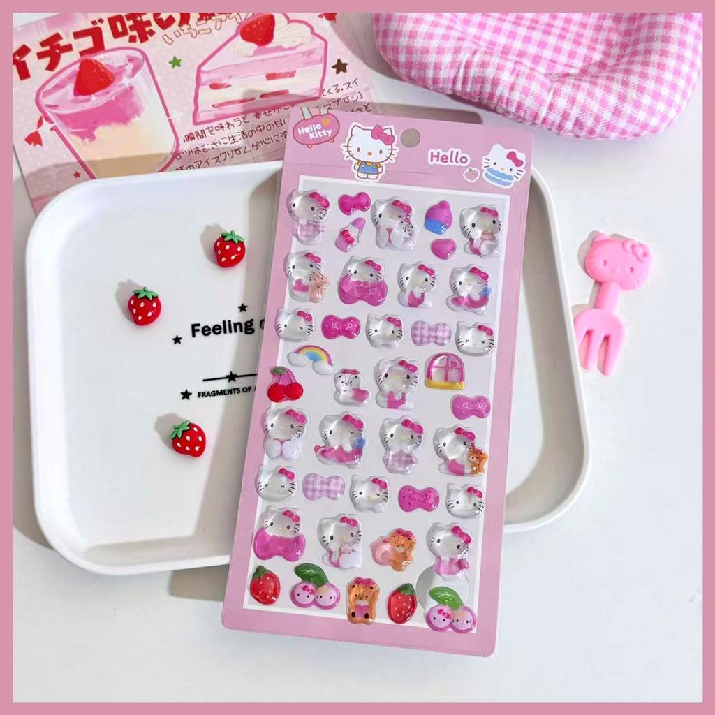 Haorange 3D Decoration Hollow Candy Stickers for DIY Planners and 3D PVC Multicolor Anime 6 Sheets Stickers, Smartphones, Stickers, Material,