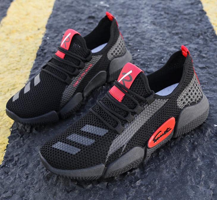 Emptio Air Fitness Mesh Sports Sneakers for Perfect for Stylish Hiking Black Heel-Mounted Men, Breathable, Slip-On, Customizable, Running, Walking,