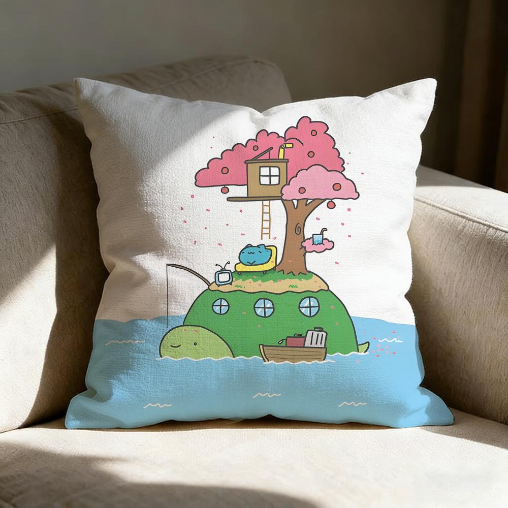 B-bugcat Capoo Animations-Kissenbezug Kissenhülle, beidseitig bedruckt, Sofakissen, Schlafzimmer-Kopfkissen