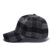 Cotton Breathable Baseball Cap for Men and Women Black and White Checkered Duck Tongue Hat Student Sun Hat