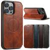 Wireless Charging Leather Wallet Cards Solt Case for IPhone 14 Pro Max 14Plus 15 13 12 for Magsafe Kickstand Magnetic Bag Cover