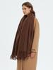 Women Simple Solid Knitted Scarf Headscarf Elegant Lady Casual Tassel Warm Scarve Mujer Foulard Big Wrap Shawl Winter New