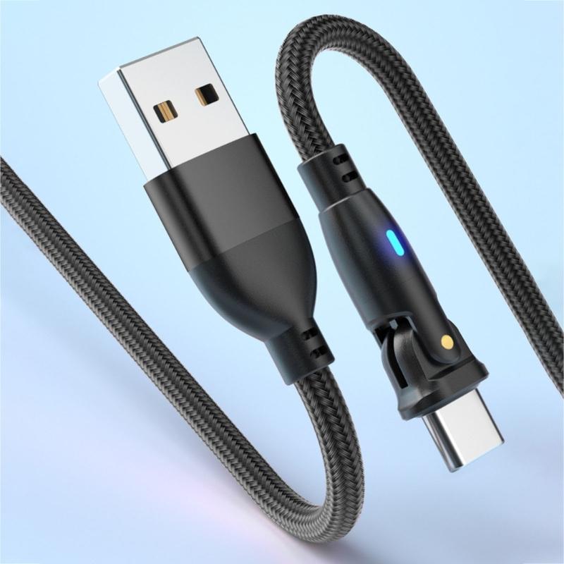 Nylon Braided Quick Charging USB to Type C Charging Data Cable with Fast Speed Transfer for Gaming Devices