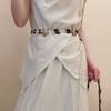 Vintage ethnic wind wood bead woven fringed waist chain bohemian belt clothing