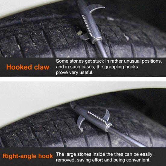 Tire Tread Groove Stone Remover Cleaning Hook, Car Gap Buckle Portable Hook Cleaner Universal Tool Automotive Repair