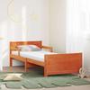 Extendable Bed Frame with Mattress Brown 80 x 200 cm