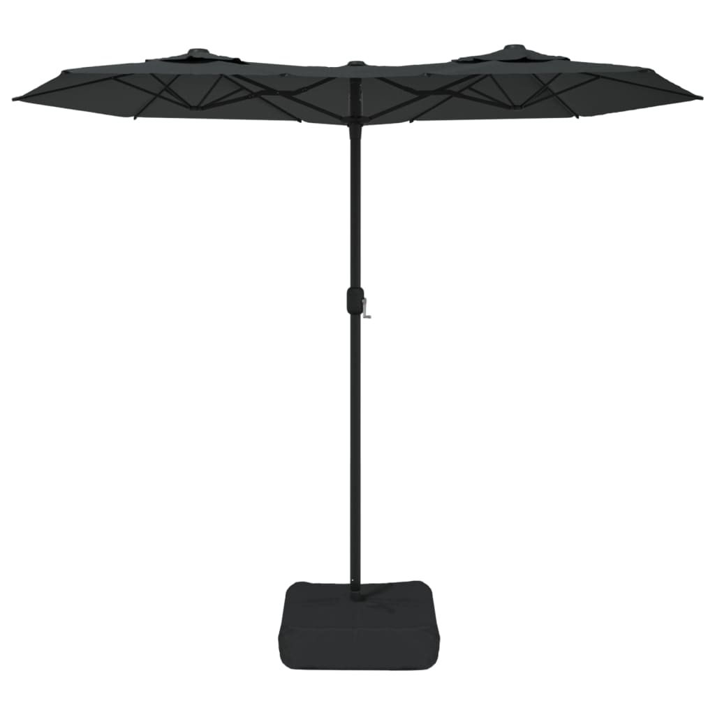 Vidaxl Podwójny Parasol Ogrodowy Z Led, Antracytowy, 316X240 Cm